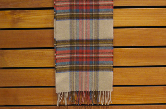 ÉCHARPE TARTAN BEIGE